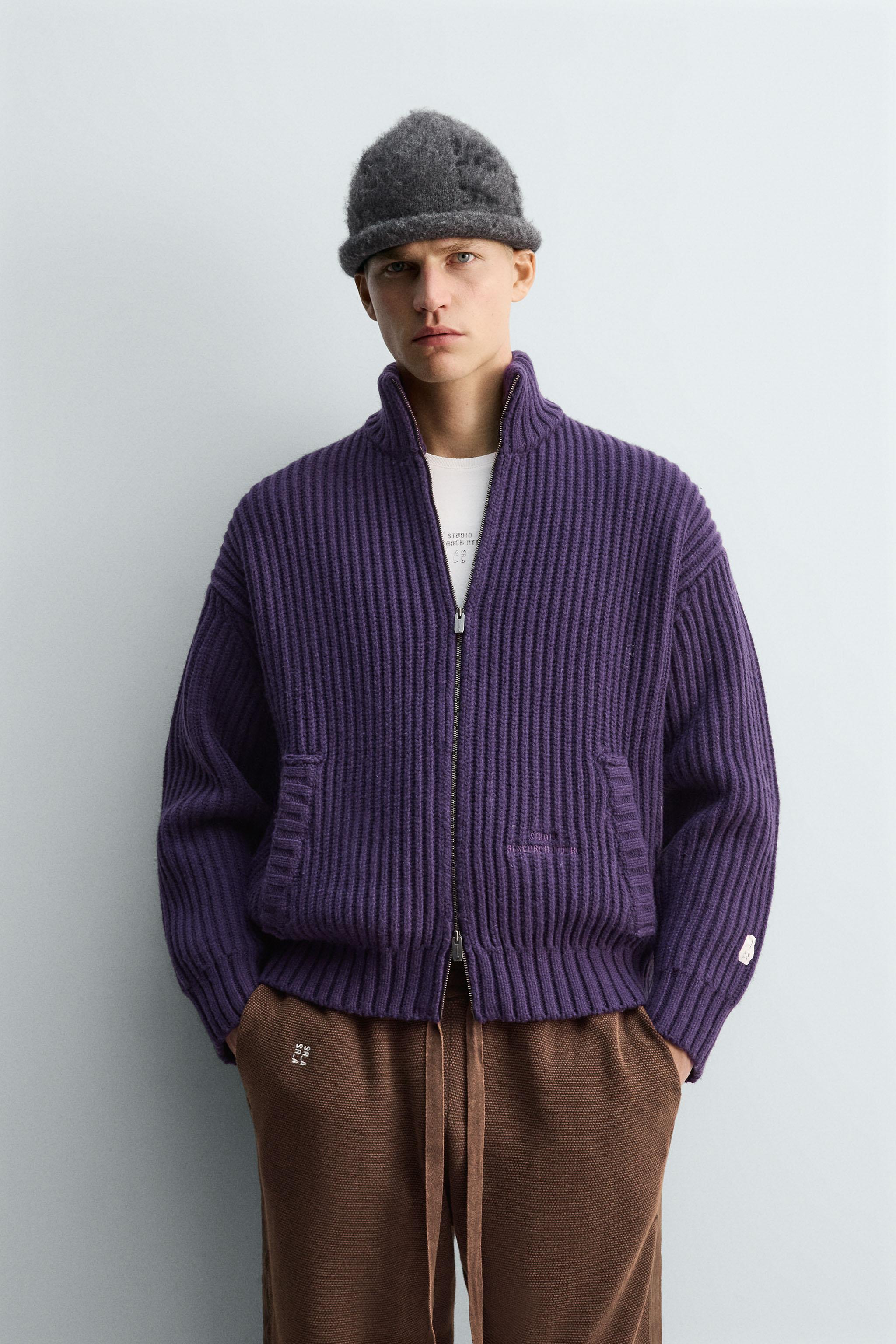 PURL KNIT CARDIGAN X SR_A